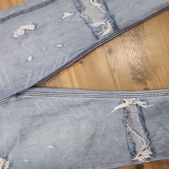 Reformation Julia Ankle Straight Leg Light Jean‎ Distressed Knee Size 27 - Picture 4 of 9